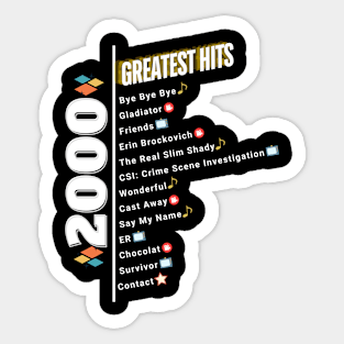 2000 Time Capsule Era - Front & Back - Retro Pop Culture Sticker